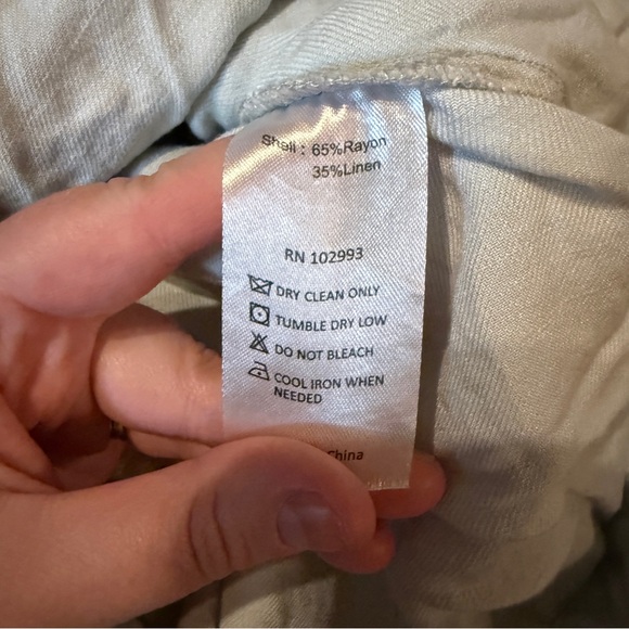 Thakoon Mint Green Romper Women's Size 0 Linen Blend Tie Front Elastic Waist‎ - Picture 7 of 11